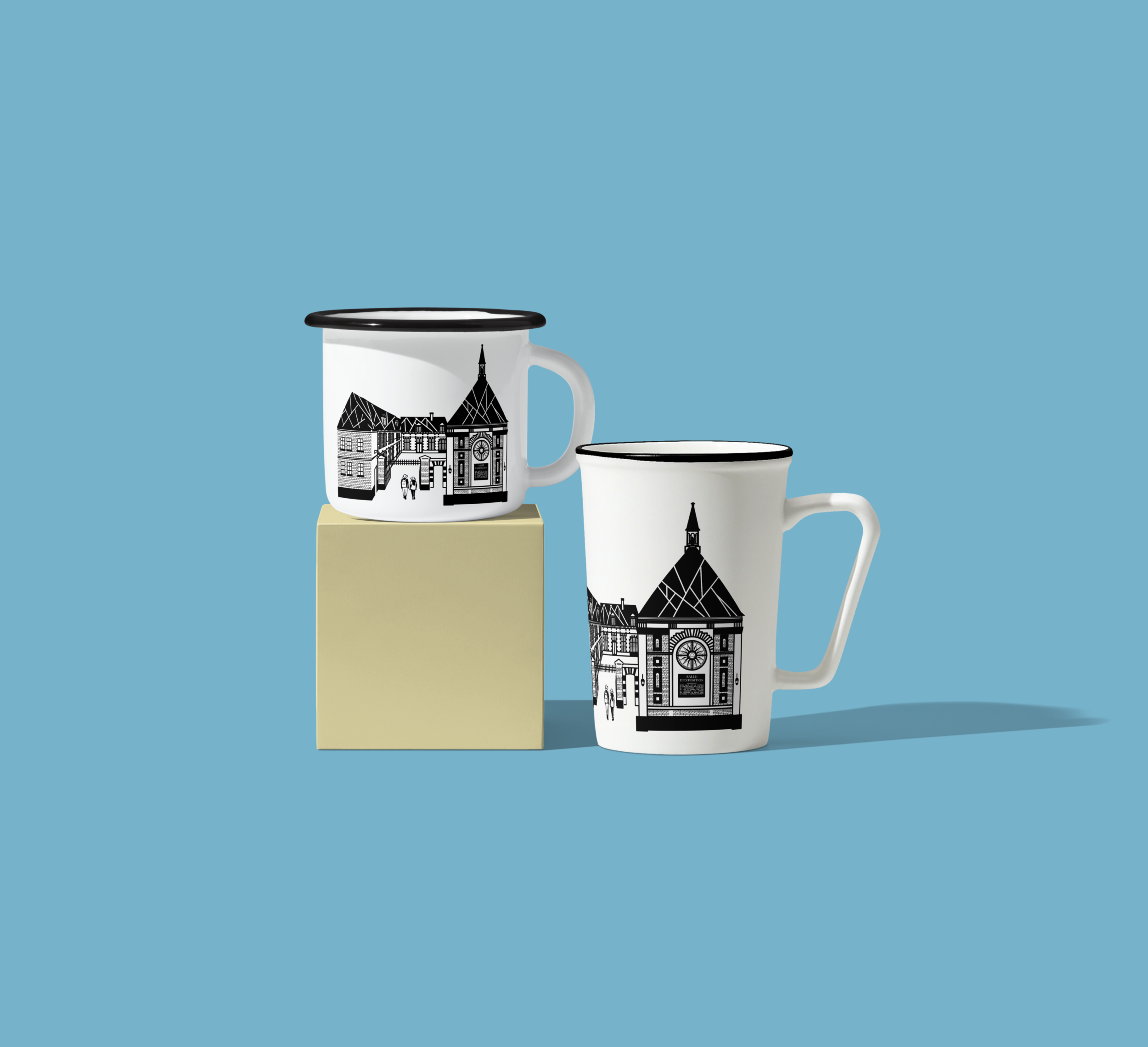 Office de tourisme Pays de Dreux - Illustration de l'Hotel Dieu - Bonnet Margot - Mug