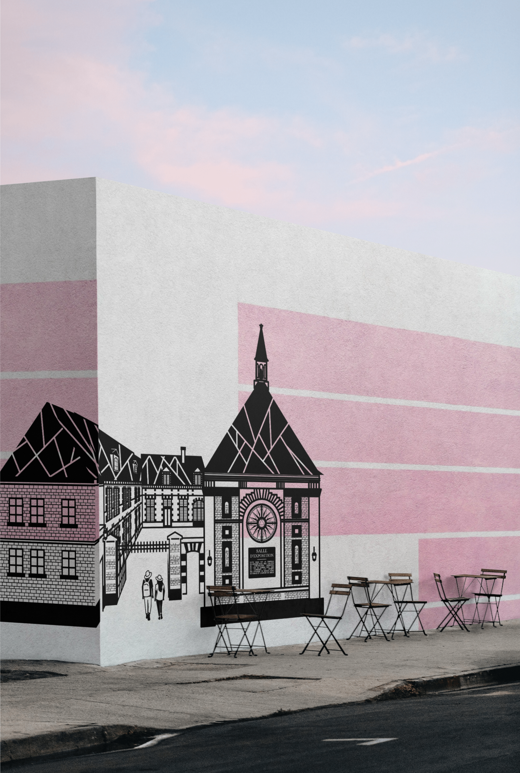 Office de tourisme Pays de Dreux - Illustration de l'Hotel Dieu - Bonnet Margot - Mur