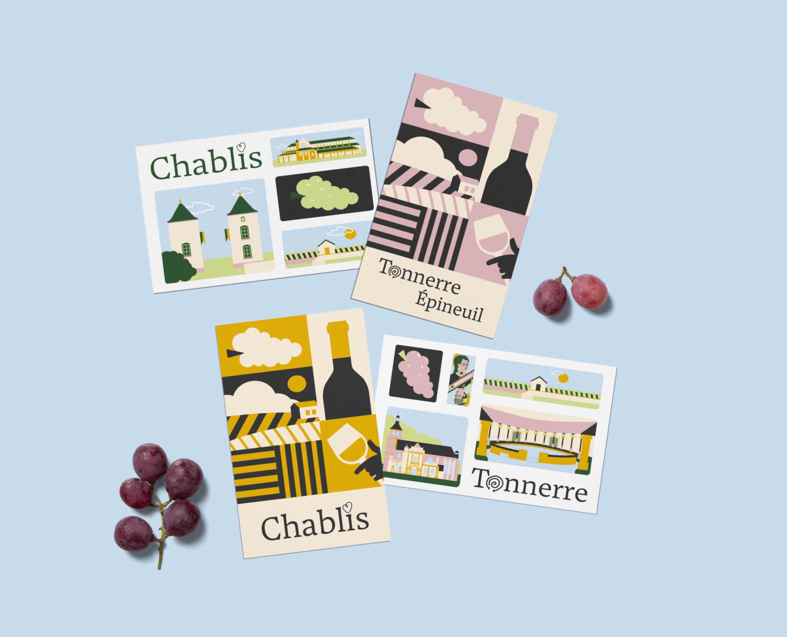Bonnet.M - Office tourisme Chablis Cure Yonne et Tonnerrois - Mugs Chablis et poster