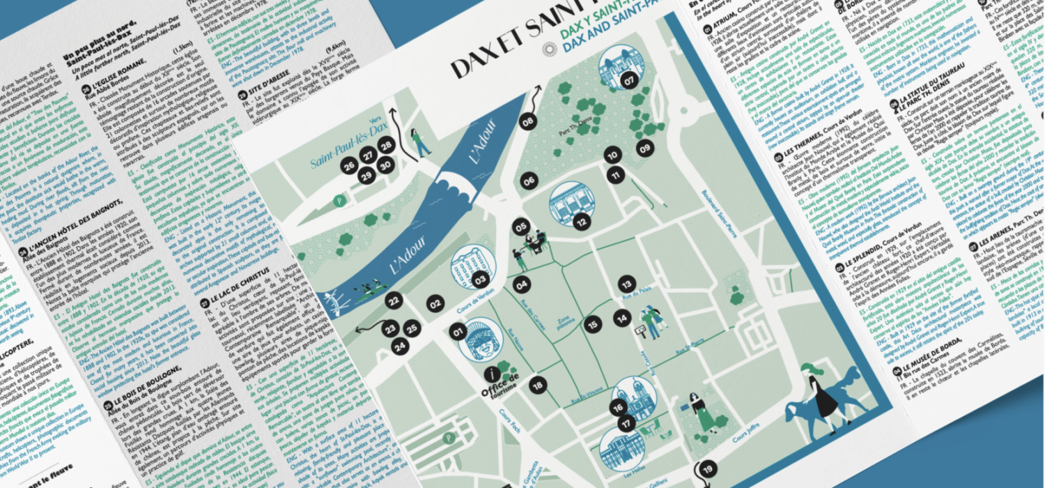 Plan trilingue, Office de tourisme de Dax