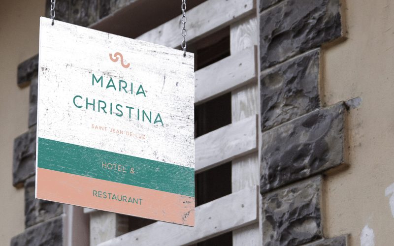 Hanging Wall Sign MockUp