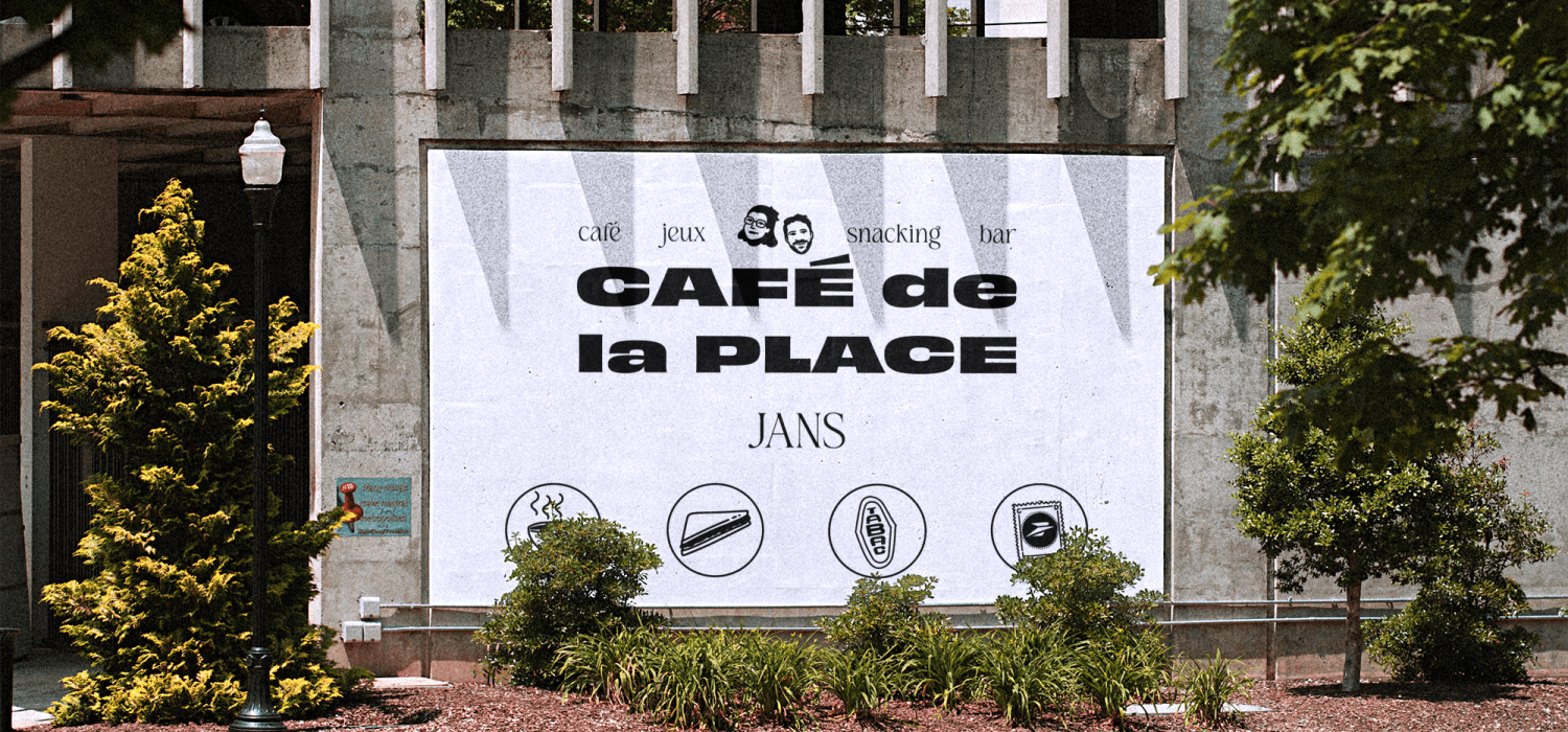 Cafe de la place - jans - Bonnet.M - panneau